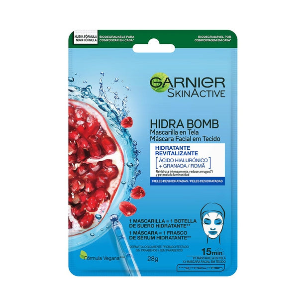 Mascarilla En Tela Garnier Skinactive Hydra Bomb Revitalizante